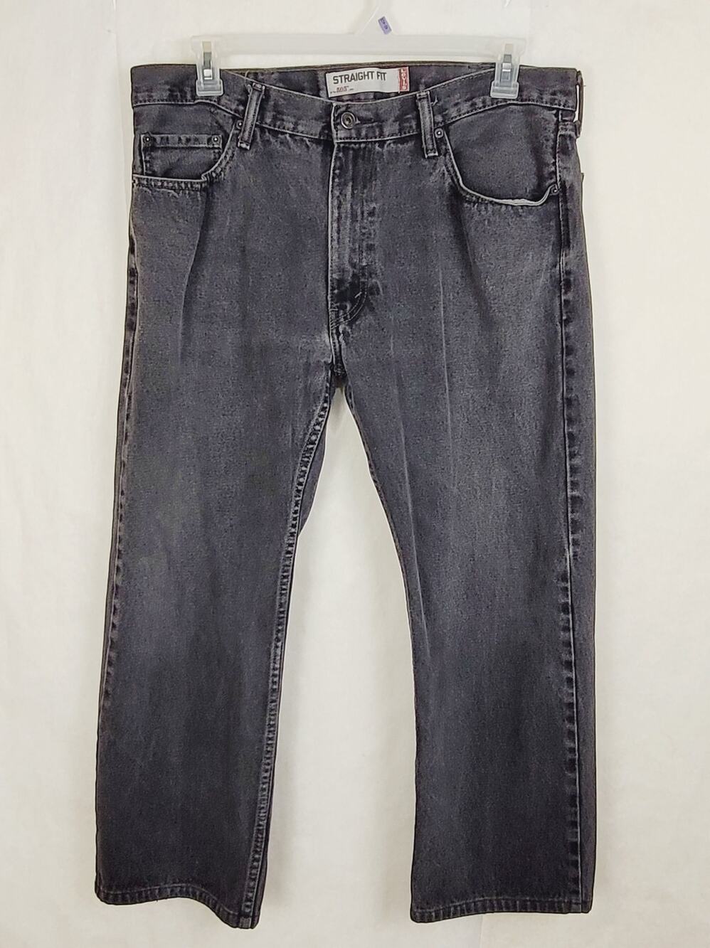 Levi's 505 Straight Fit black jeans size 38/30 mens Western Heritage Streetwear